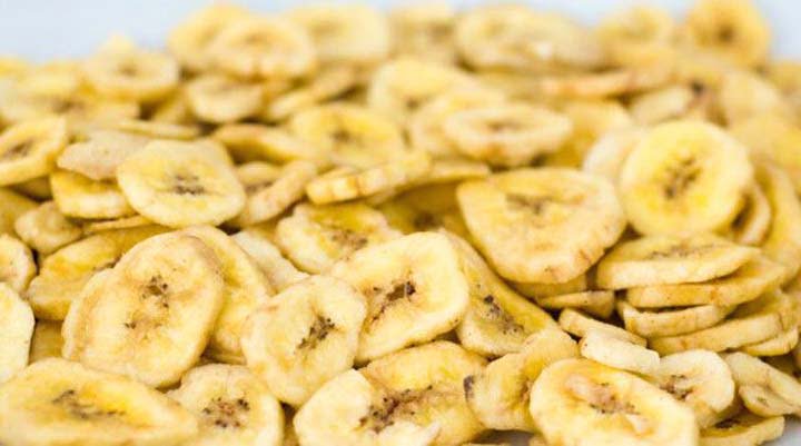 deliciosos chips de banana frita feitos pela linha de produção de chips