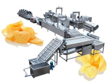 Linha de produção de batatas fritas totalmente automática