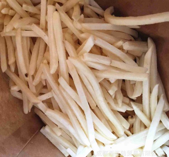 Bulks of frozen french fries