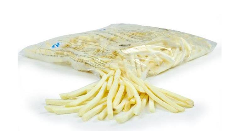 frozen french fries frozen by industrial freezer