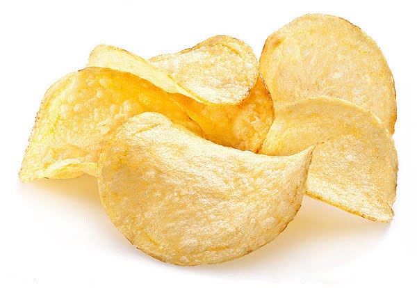sliced potato chips