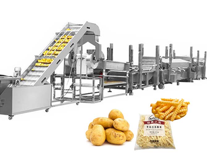 500kg per hour frozen french fries production line