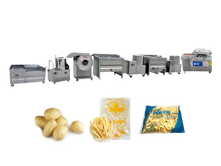 small frozen french fries production line