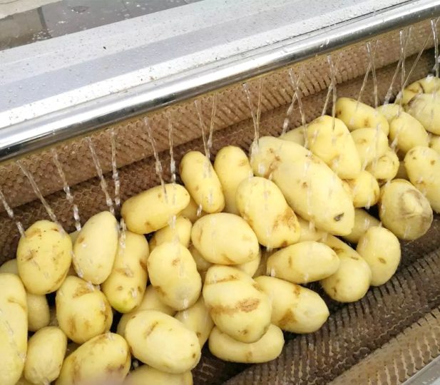 Clean potatoes