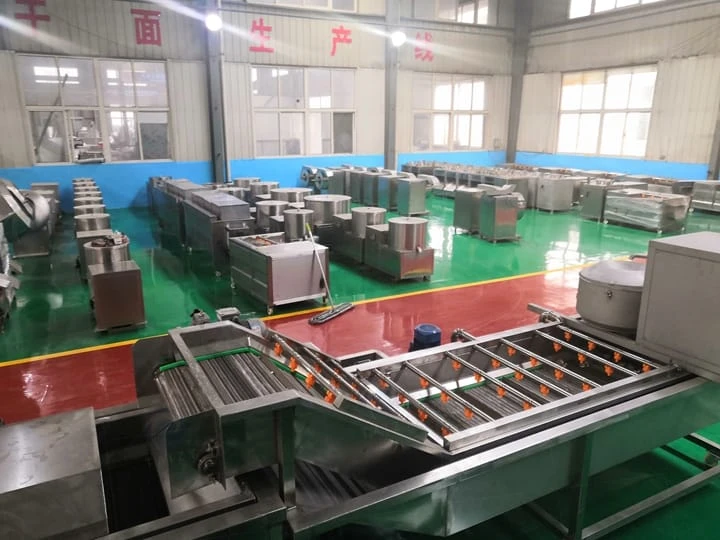 A fábrica da Taizy está totalmente abastecida com máquinas.
