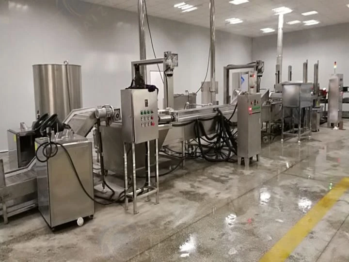 línea de producción de chips de plátano