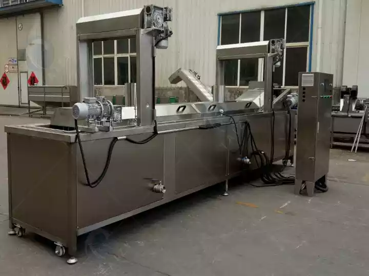 continuous French fries frying machine