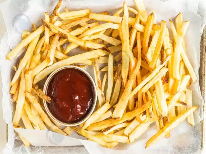 Lanche de batatas fritas