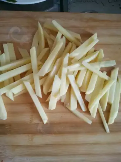 finished potato slices production