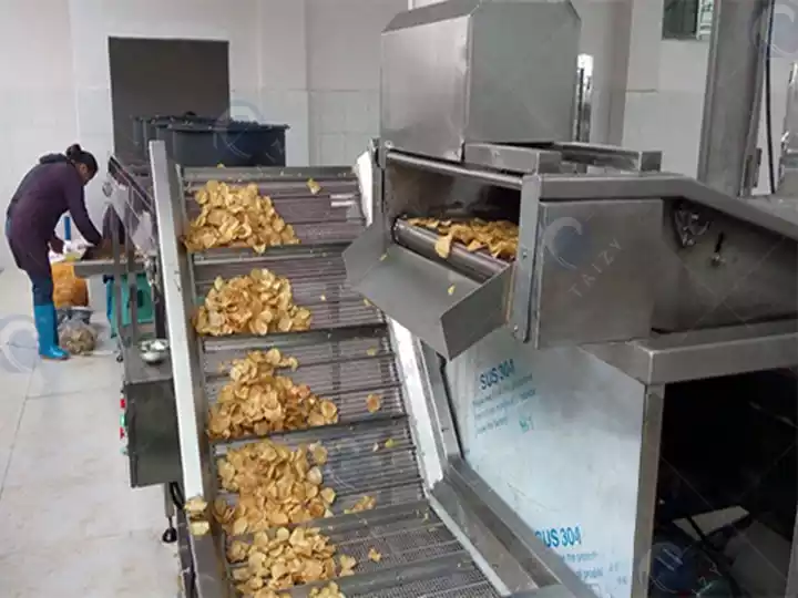 линия по жарке картофельных чипсов