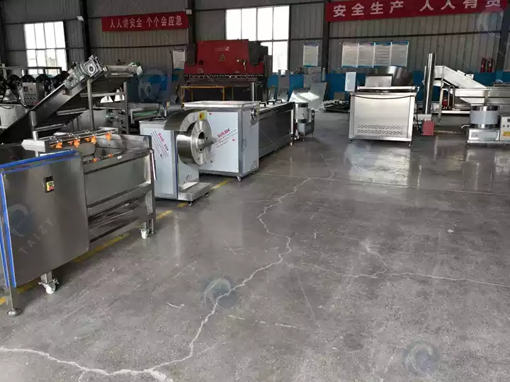 linha de fabricação de batatas fritas