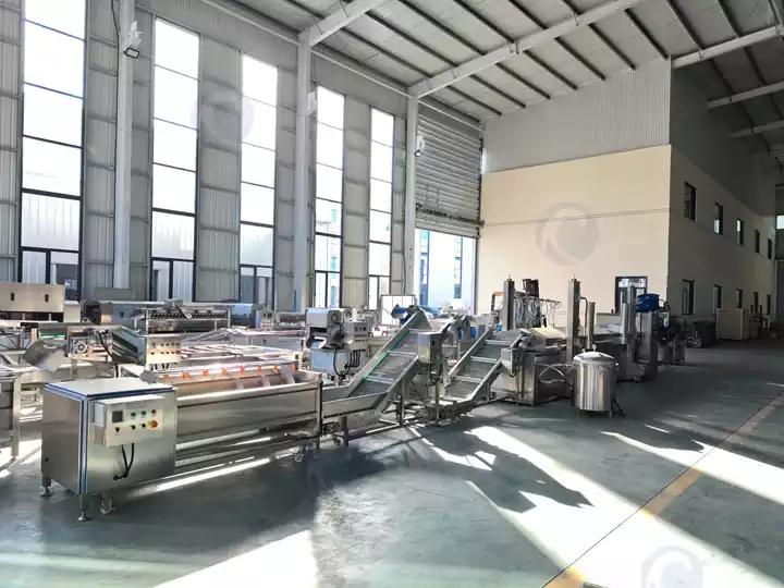 automated potato chip line