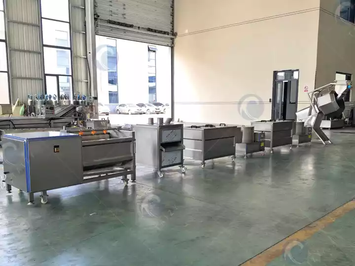 continuous potato chip processing line