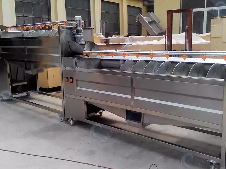 vegetable brush roller washer peeler machine factory