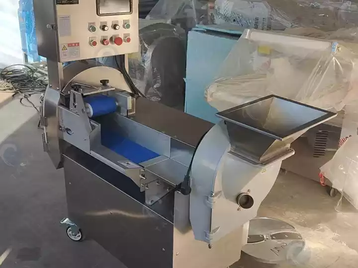 double head vegetable cutter in workshop